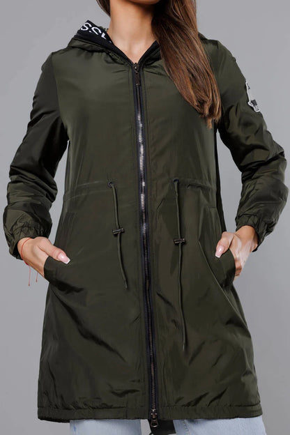 Ciepły Elegancki Trencz Zimowy (Damski)