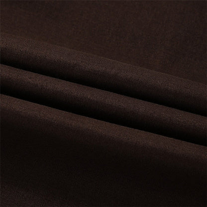 Close-up of dark brown fabric with visible texture