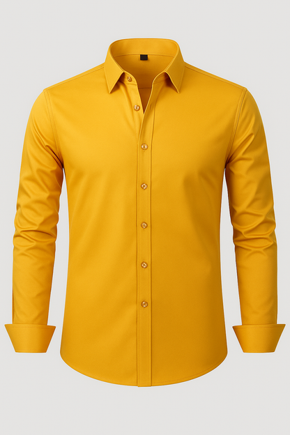 Yellow shirt on a light gray background