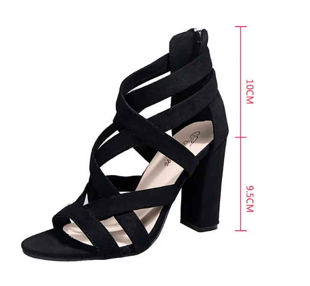 Gladiatorsandalen met Hoge Hak voor Lente (Dames)