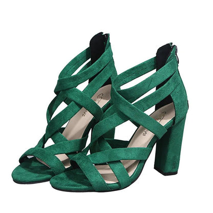 Gladiatorsandalen met Hoge Hak voor Lente (Dames)