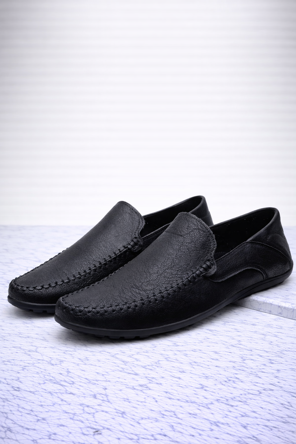 Leren Mocassins met Perforatie (Heren)