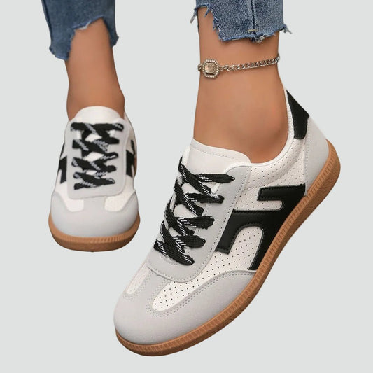 Wiosenne Sneakersy Niskie Sznurowane Casual Wygodne (Damskie)