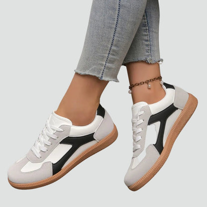 Wiosenne Sneakersy Niskie Sznurowane Casual Wygodne (Damskie)