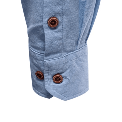 T-shirt à col pour hommes stylé – Boutons et broderie, confortable