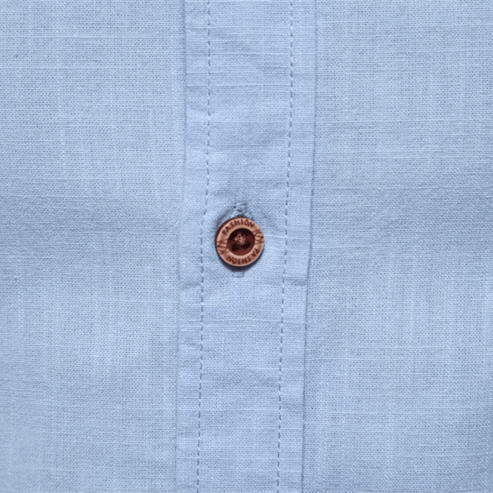 T-shirt à col pour hommes stylé – Boutons et broderie, confortable
