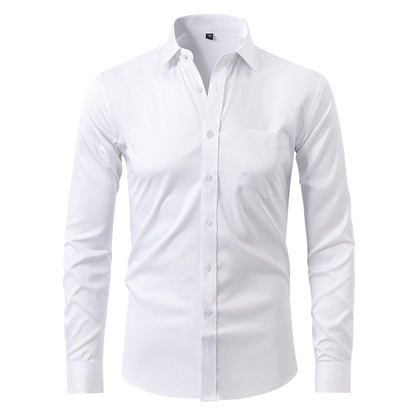 White dress shirt on a white background