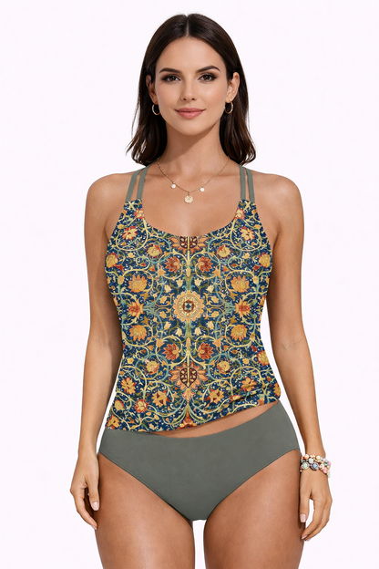 Tankini met Print en Dubbele Band (Dames)