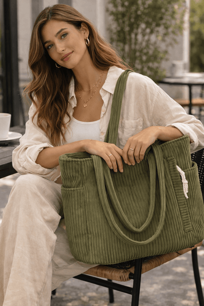 Torba Letnia Shopper Duża z Kieszeniami (Damska)