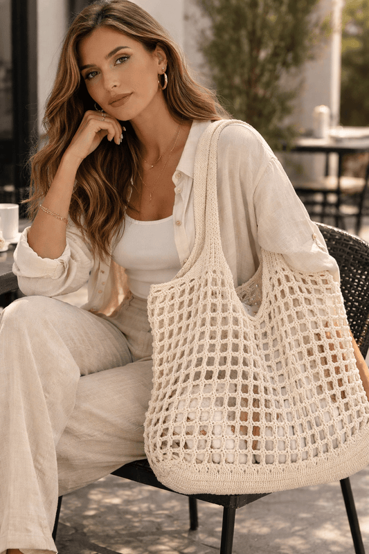 Torba Letnia Siatkowa Shopper Lekka Plażowa (Damska)