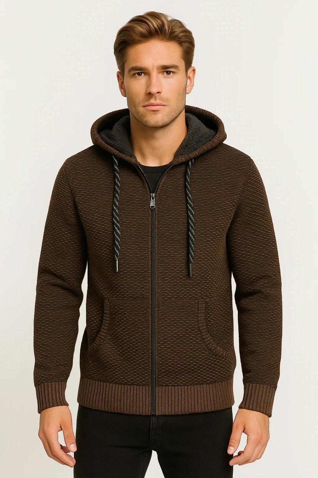 Wiosenna Dzianinowa Bluza na Zamek (Męska)