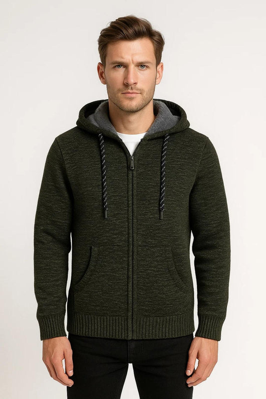 Wiosenna Dzianinowa Bluza na Zamek (Męska)