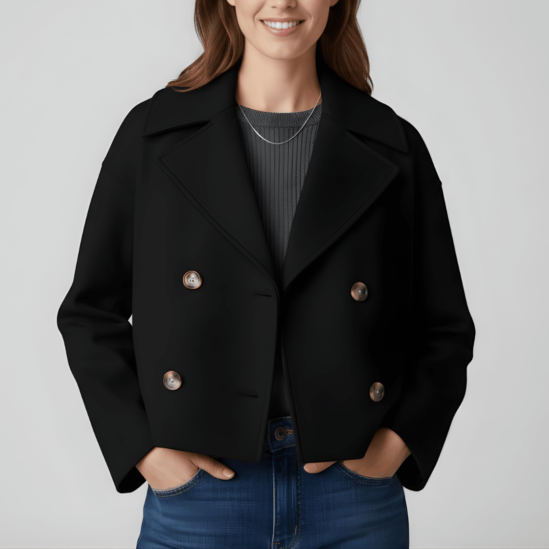 Veste élégante à double boutonnage de printemps – Légère et stylée (Femme)