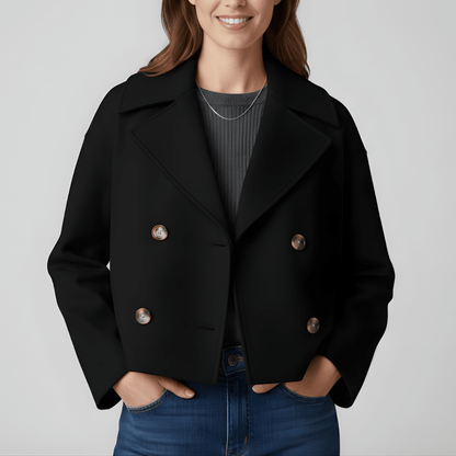 Veste élégante à double boutonnage de printemps – Légère et stylée (Femme)