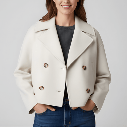 Veste élégante à double boutonnage de printemps – Légère et stylée (Femme)