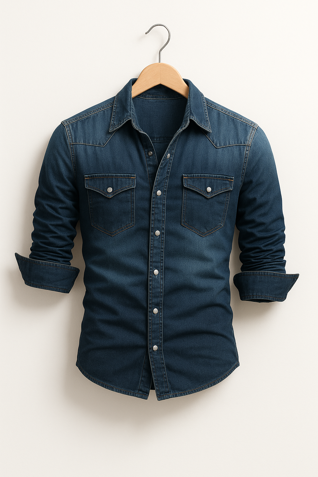 Chemise Jeans Classique Casual de Printemps pour le Quotidien (Homme)