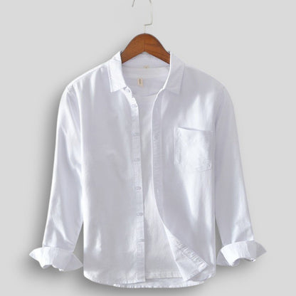 Wiosenna Koszula Męska z Długim Rękawem i Kieszenią (Męska)