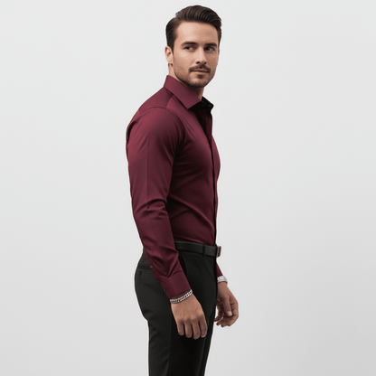 Wiosenna Koszula Slim Fit z Długim Rękawem (Męska)