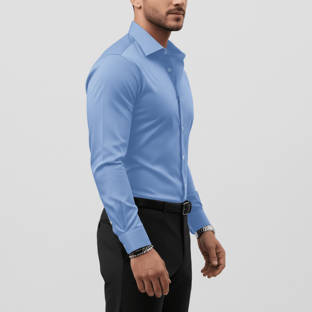 Wiosenna Koszula Slim Fit z Długim Rękawem (Męska)