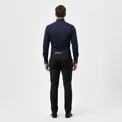 Wiosenna Koszula Slim Fit z Długim Rękawem (Męska)