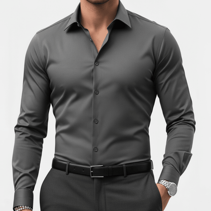 Wiosenna Koszula Slim Fit z Długim Rękawem (Męska)