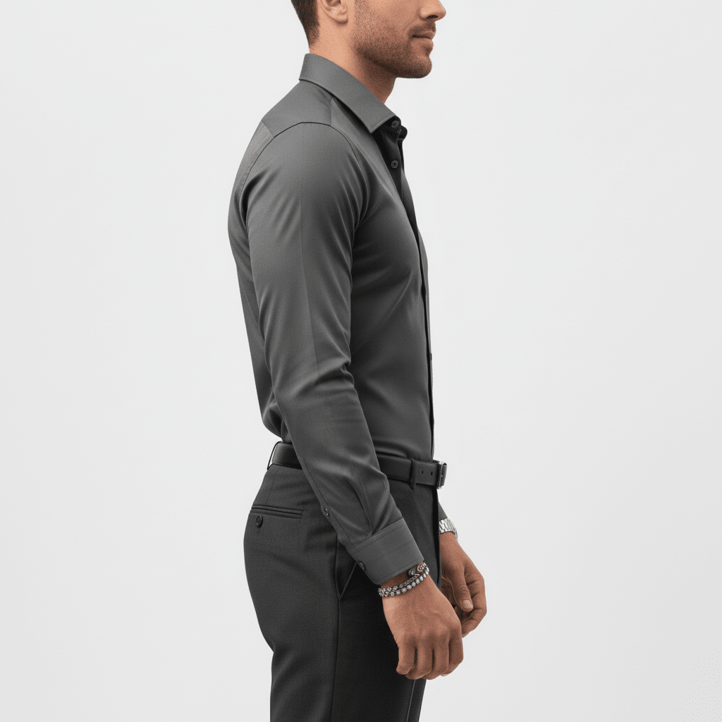 Wiosenna Koszula Slim Fit z Długim Rękawem (Męska)