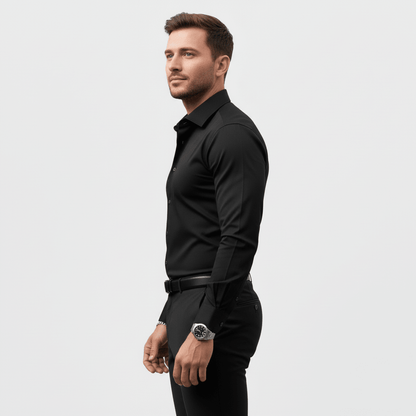 Wiosenna Koszula Slim Fit z Długim Rękawem (Męska)