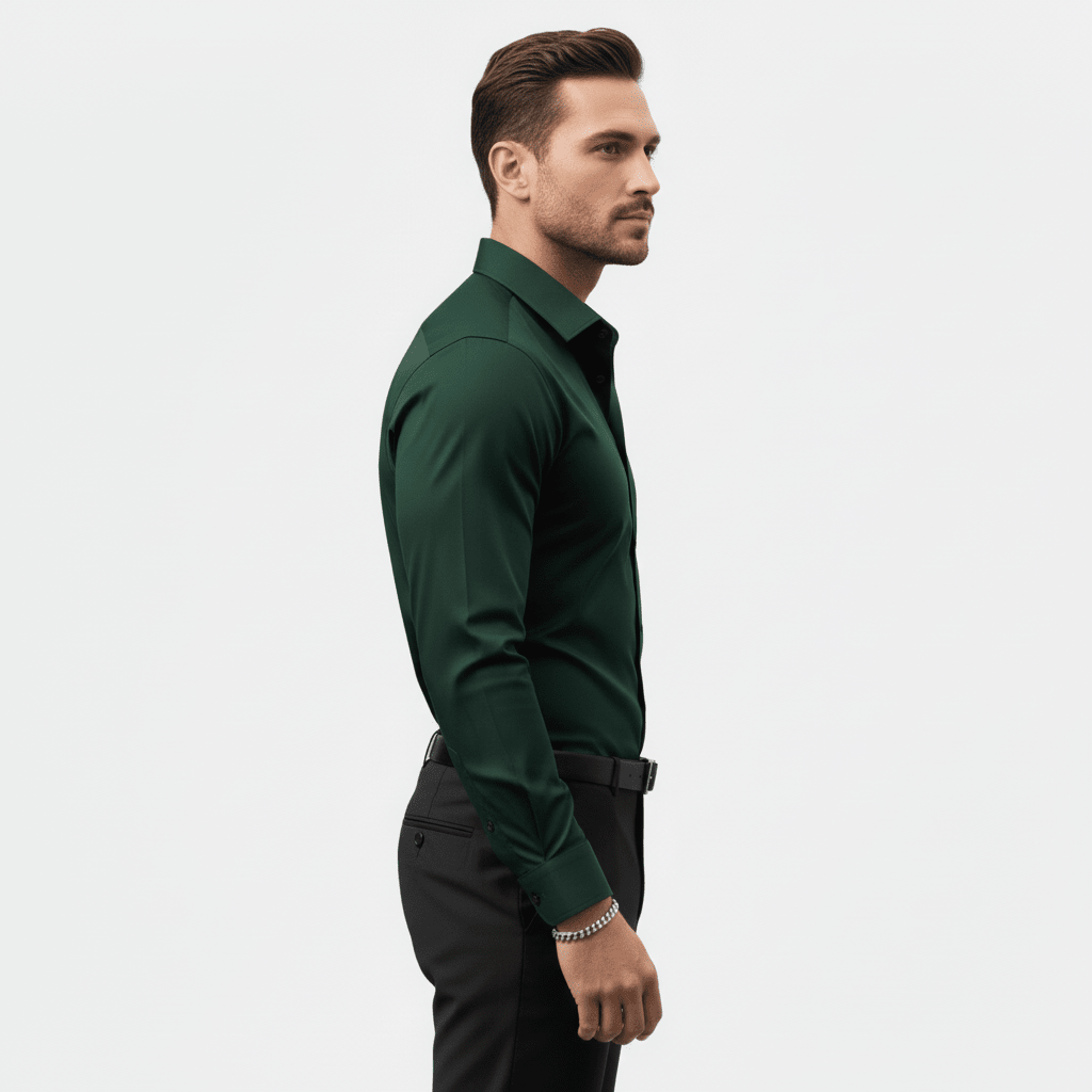 Wiosenna Koszula Slim Fit z Długim Rękawem (Męska)