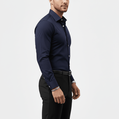 Wiosenna Koszula Slim Fit z Długim Rękawem (Męska)