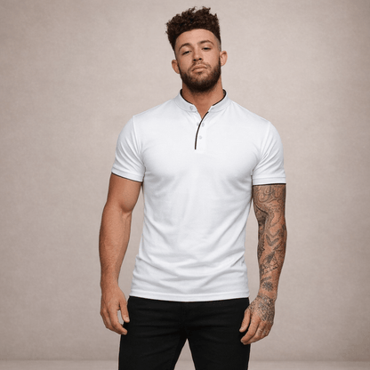 Wiosenna Koszulka Polo Casual Krótki Rękaw (Męska)