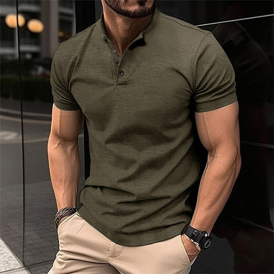 Wiosenna Koszulka Polo Slim Fit ze Stójką (Męska)