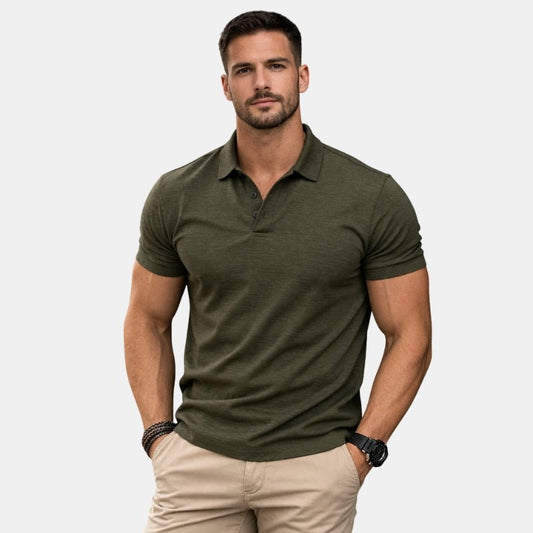 Wiosenna Koszulka Polo Slim Fit ze Stójką (Męska)