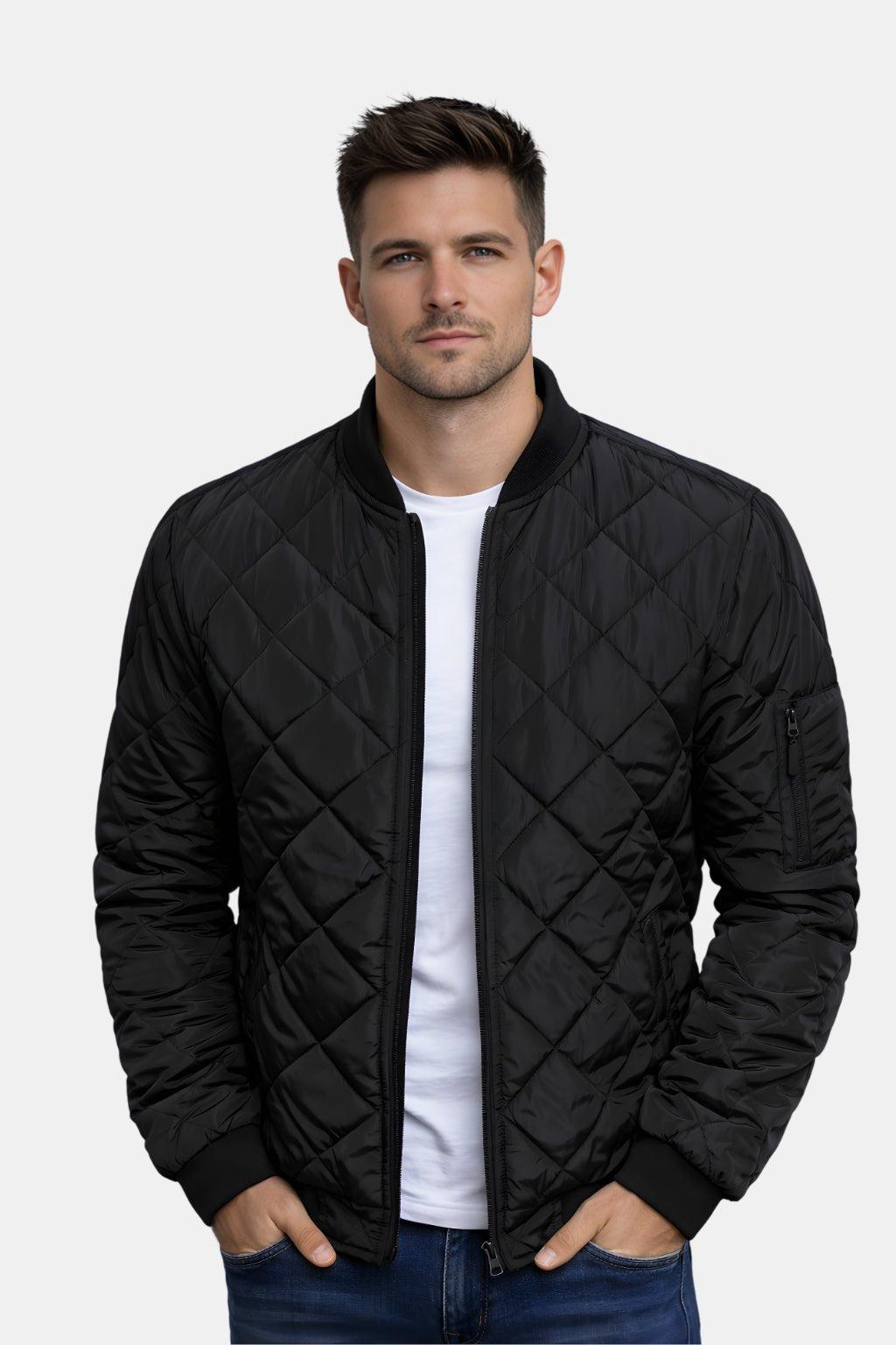 Wiosenna Kurtka Bomberka Pikowana Lekka (Męska)