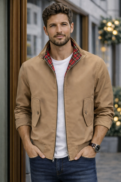 Wiosenna Kurtka Harrington Lekka i Ponadczasowa (Męska)