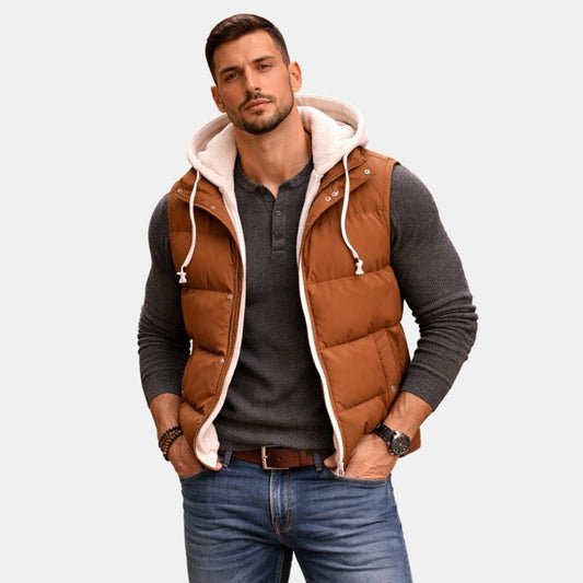 Wiosenna Lekka Kamizelka z Kapturem i Zamkami (Męska)