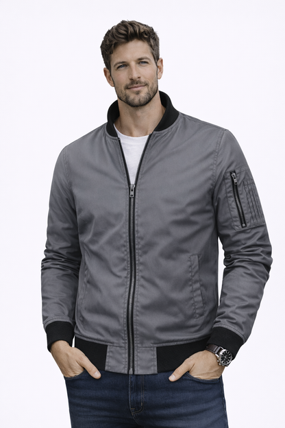 Wiosenna Lekka Kurtka Bomberka Klasyczny Styl Casual (Męska)