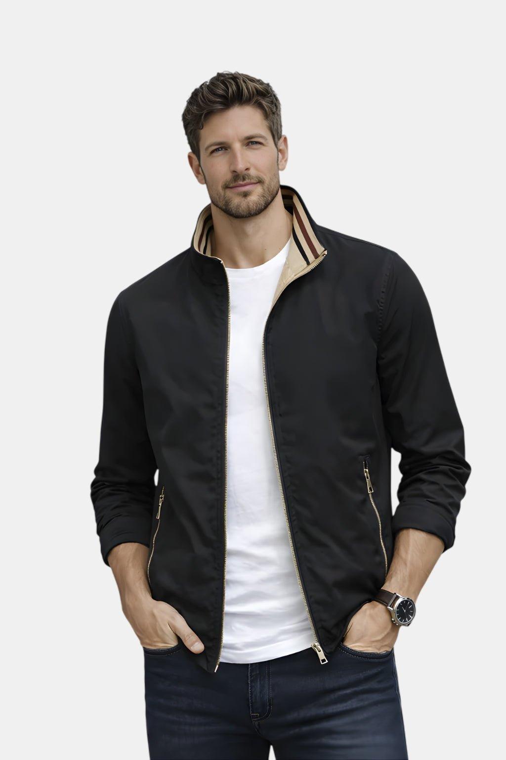 Wiosenna Lekka Kurtka Casual na Zamek Miejski Styl (Męska)