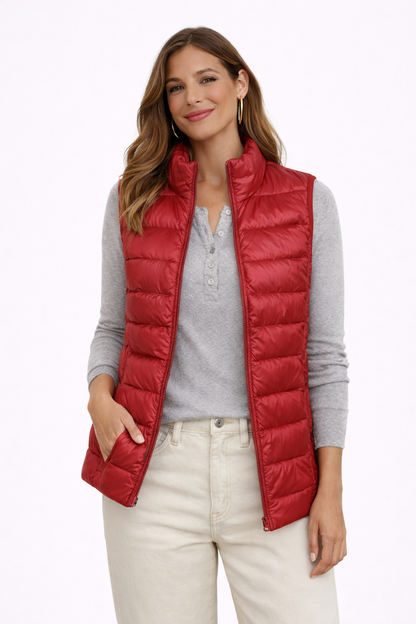 Wiosenna Lekka Pikowana Kamizelka (Damska)