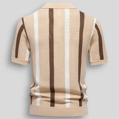 Polo Homme Rétro à Rayures Vintage de Printemps (Homme)