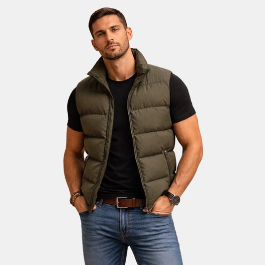 Wiosenna Pikowana Kamizelka z Stójką (Męska)