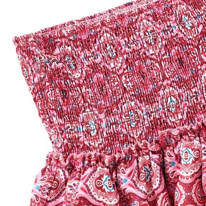 Jupe mini élégante printanière à volants (Femme)