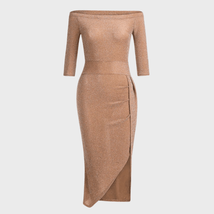 Wiosenna Sukienka Wieczorowa Hiszpanka z Rozcięciem (Damska)