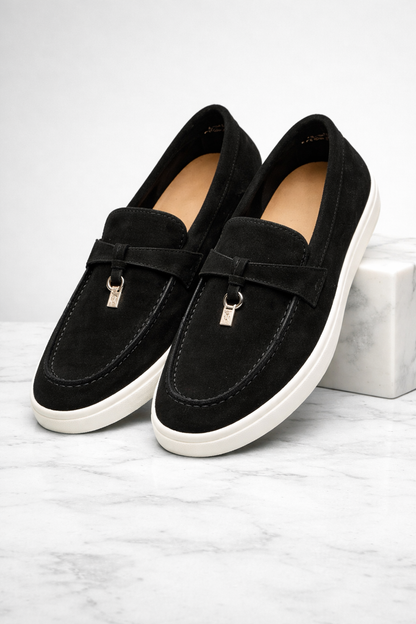 Wiosenne Damskie Mokasyny Skórzane Wsuwane z Ozdobą (Damskie)