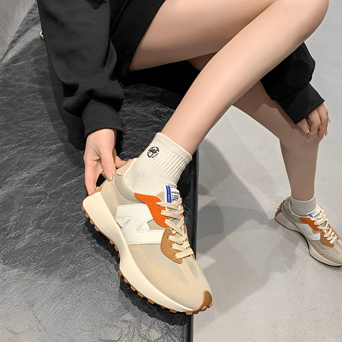 Wiosenne Damskie Sneakersy Sportowo-Casual w Stylu Miejskim (Damskie)