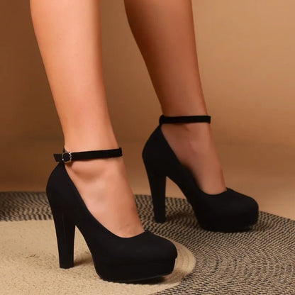 Lente Elegante Pumps met Blokhak en Bandje (Dames)