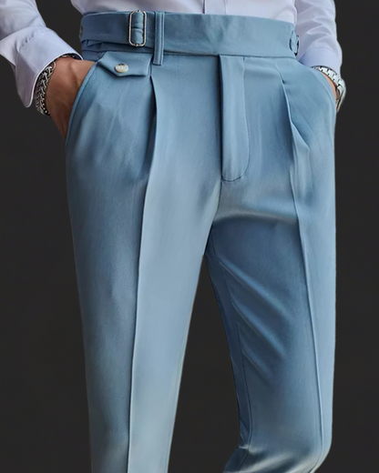 Pantalon de Costume Élégant à Pli Slim de Printemps (Homme)
