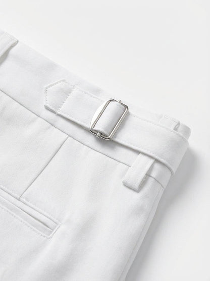 Pantalon de Costume Élégant à Pli Slim de Printemps (Homme)