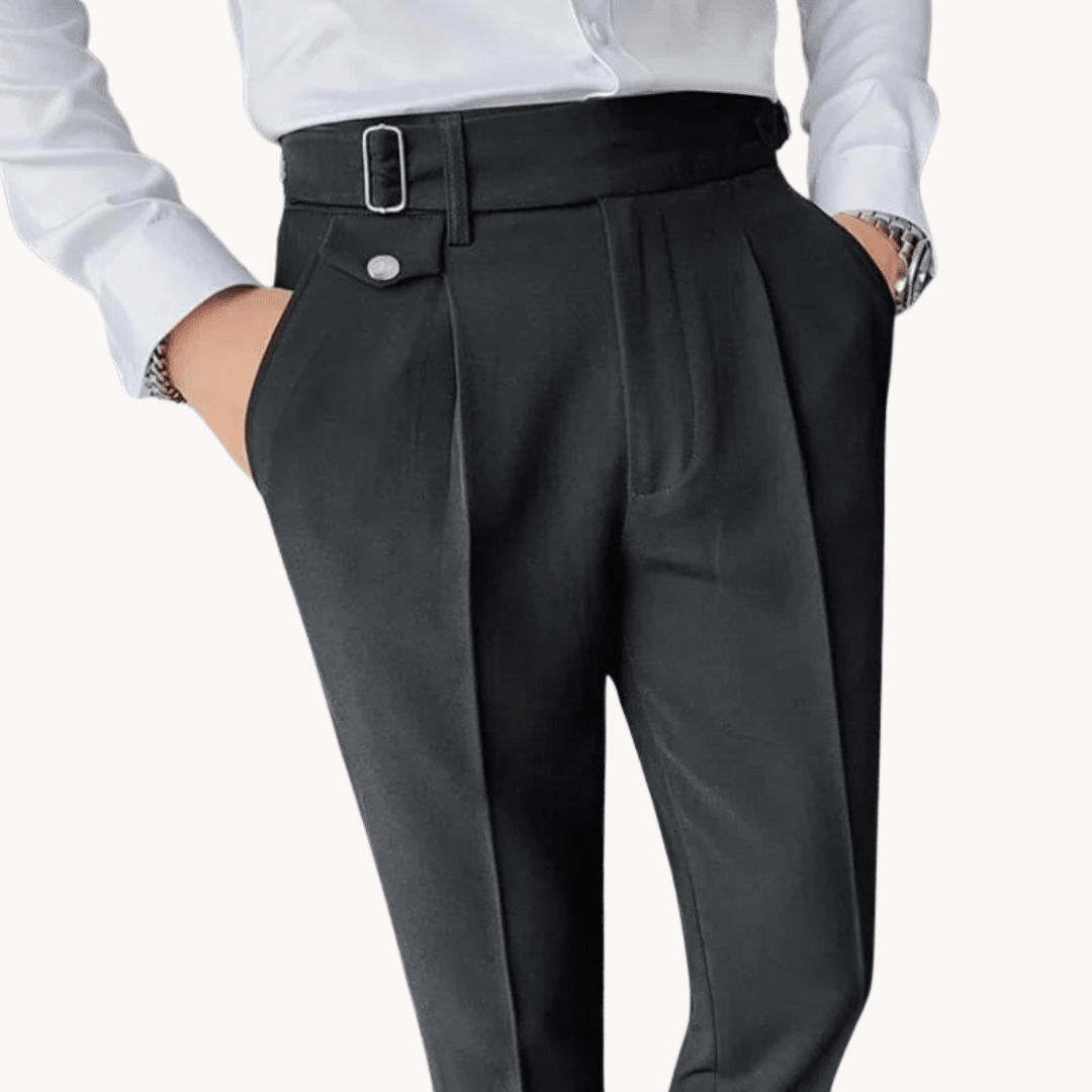Pantalon de Costume Élégant à Pli Slim de Printemps (Homme)