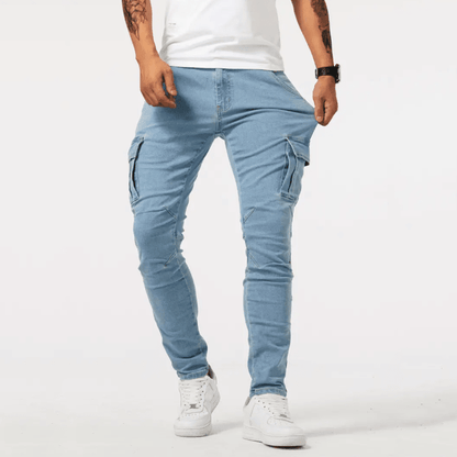 Lente Stretch Slim Fit Cargo Jeans (Heren)