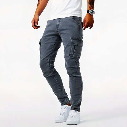 Wiosenne Jeansy Cargo Stretch Slim Fit (Męskie)